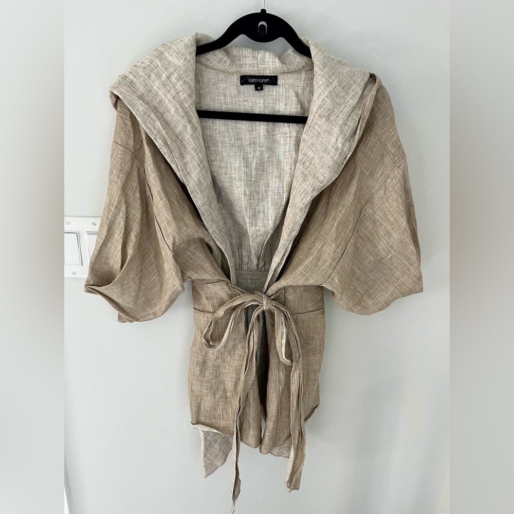 Cream linen wrap